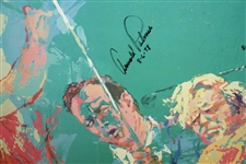 Neiman Golf Champions Signed by Palmer, Hogan, Nicklaus, Snead, Trevino & Player JSA ALOA