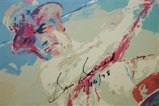 Neiman Golf Champions Signed by Palmer, Hogan, Nicklaus, Snead, Trevino & Player JSA ALOA