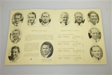 1933 Ryder Cup Testimonial Dinner Menu to American Team - Hotel Roosevelt