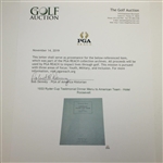 1933 Ryder Cup Testimonial Dinner Menu to American Team - Hotel Roosevelt