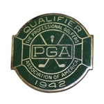 1942 PGA Championship at Seaview CC Contestant Badge - Sam Snead Winner - Rod Munday Collection