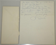 Jimmy Demaret 1962 Handwritten Letter on Champions GC Letterhead to Rod Munday JSA ALOA