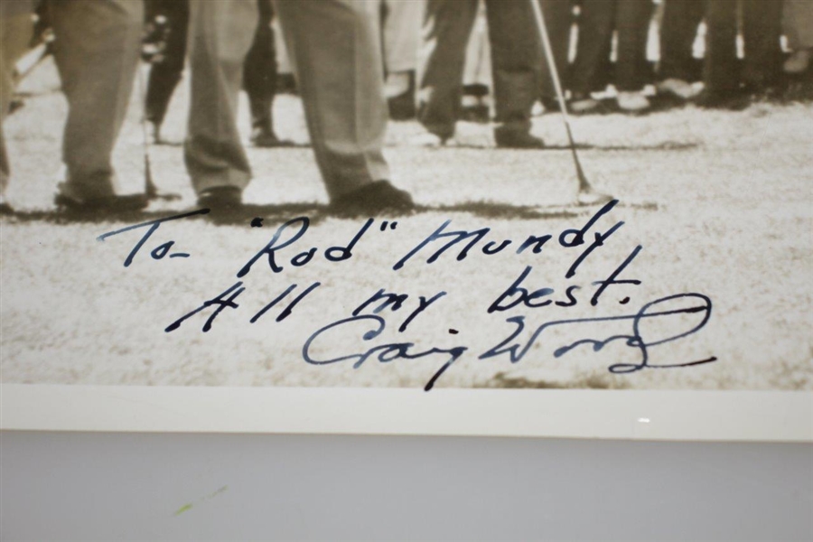 Craig Wood & Byron Nelson Signed Original Photo of the Three to Rod Munday JSA ALOA