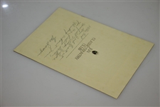 Gene Sarazen Signed Japanese 'Gene Sarazen Jun Classic' 1978 Program JSA ALOA