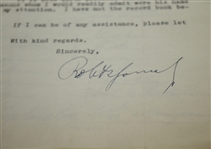 Bobby Jones Signed Handwritten 1933 Ryder Cup Team Members Endorsement Form FULL JSA #BB52086