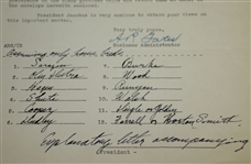 Bobby Jones Signed Handwritten 1933 Ryder Cup Team Members Endorsement Form FULL JSA #BB52086