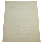 Bobby Jones Signed Handwritten 1933 Ryder Cup Team Members Endorsement Form FULL JSA #BB52086