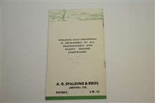 Bobby Jones 1935 'Some Tips from Bobby Jones' Golf Booklet - British Edition