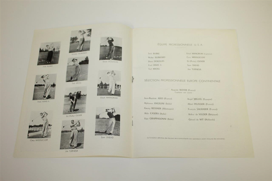 1953 French Post-Ryder Cup Exhibition Program - Golf de St. Cloud