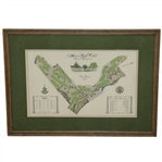 Merion Golf Club East Course 1912 Layout with Hole/Yardage Key & USGA Hosted Events