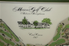 Merion Golf Club East Course 1912 Layout with Hole/Yardage Key & USGA Hosted Events