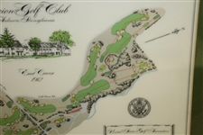 Merion Golf Club East Course 1912 Layout with Hole/Yardage Key & USGA Hosted Events