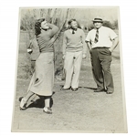 Babe Zaharias 1938 LA Open Wire Photo - First Woman to Play in PGA Event