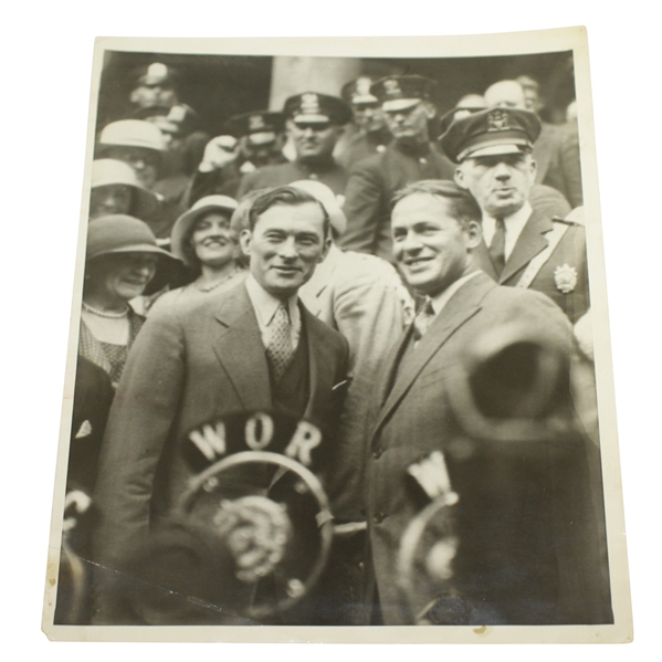 Bobby Jones Wire Photo with Mayor of New York - Returning from 1930 Open Championship