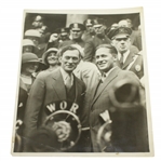 Bobby Jones Wire Photo with Mayor of New York - Returning from 1930 Open Championship