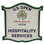 2017 US Open at Erin Hills Hospitality Services Wooden Double-Sided Sign