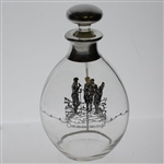 Circa 1920's One up and two to go Sterling Overlay Decanter with Stopper