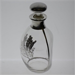 Circa 1920's One up and two to go Sterling Overlay Decanter with Stopper