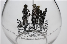 Circa 1920's One up and two to go Sterling Overlay Decanter with Stopper