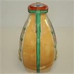 Vintage Hand Painted Japanese Golfer Slip Ware Vase