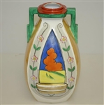 Vintage Hand Painted Japanese Golfer Slip Ware Vase