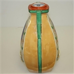 Vintage Hand Painted Japanese Golfer Slip Ware Vase