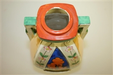 Vintage Hand Painted Japanese Golfer Slip Ware Vase