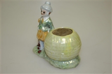 Porcelain Lady Golfer with Mesh Golf Ball Pin Cushion