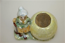 Porcelain Lady Golfer with Mesh Golf Ball Pin Cushion
