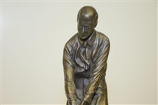 Bronze Bobby Jones Sundial Based on Slow Back Time Right E.E. Codman Statue Outside ANGC