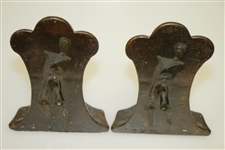 Vintage Bronze A.C.W. Co. Golfer Bookends