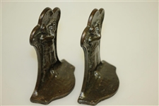 Vintage Bronze A.C.W. Co. Golfer Bookends