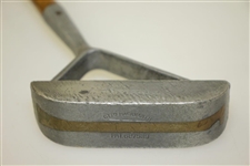 Otto Hackbarth 1915 Forked Hosel Hickory Putter PAT. 687589 with Brass Sole Insert