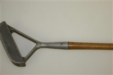 Otto Hackbarth 1915 Forked Hosel Hickory Putter PAT. 687589 with Brass Sole Insert