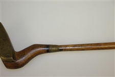 Shmilley Bent Bent Neck Wood Putter with Brass Face Plate