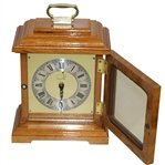 Vintage Augusta National Member Undated Burl Wood Clock