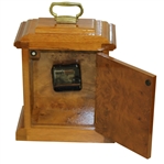 Vintage Augusta National Member Undated Burl Wood Clock