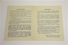1950 Prospectus to be Founder of U.S.G.A.'s Golf House in New York City