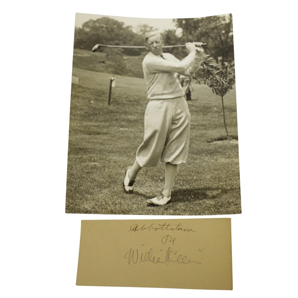 Willie Klein Cut Signature with Original Wire Photo - 9x PGA Wins JSA ALOA