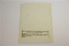 Willie Klein Cut Signature with Original Wire Photo - 9x PGA Wins JSA ALOA