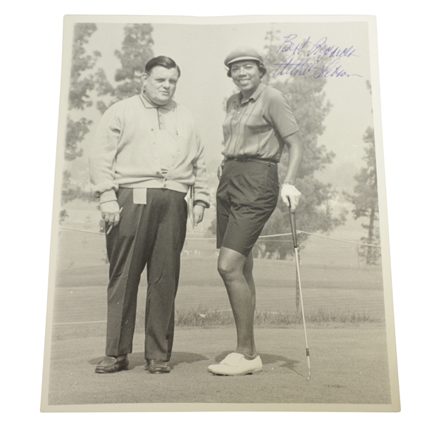 Althea Gibson Signed 8x10 Black and White Photo - Golf & Tennis Star