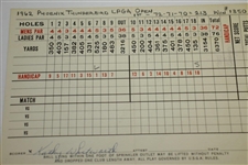 Kathy Whitworth Signed Scorecard from 1962 LPGA Win at Phoenix Thunderbird Open JSA ALOA