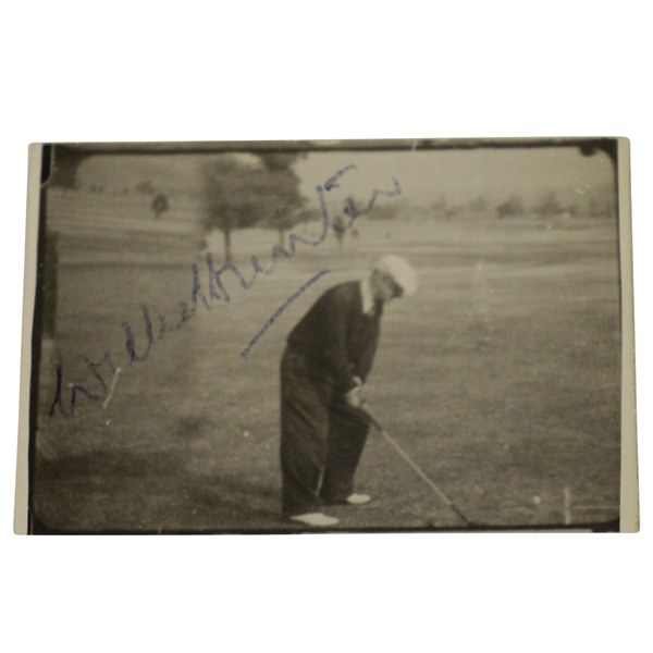 Willie Hunter Signed Small B&W Photo - 1921 Brit Amateur Champion JSA ALOA