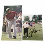 Arnold Palmer & Jack Nicklaus Signed Small Color Photos JSA ALOA
