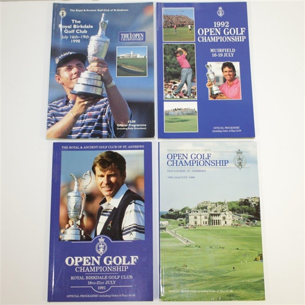Thirteen British Open Programs - 1981-1983, 1985, 1986, 1990-1992, & 1998-2002