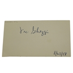 Vic Ghezzi Signed & Dated (8/23/1958) Index Card JSA ALOA