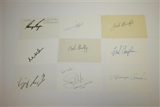 Nelson, Sarazen, Player, & Ten others Signed 3x5 Cards/Album Page JSA ALOA