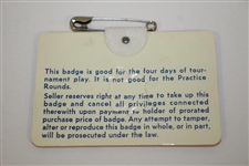 Ray Floyd Signed 1976 Masters Tournament Series Badge #28636 JSA ALOA