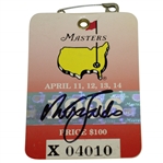 Nick Faldo Signed 1996 Masters Tournament Series Badge #X04010 JSA ALOA