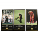 Gary Player & Bernhard Langer(x2) Signed Champions of Golf Cards JSA ALOA